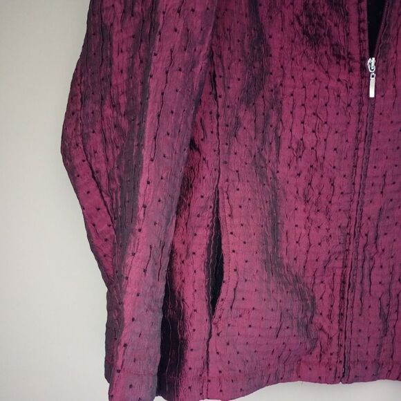 Erin by Erin London Burgundy Jacket Women's Size 1X - Picture 6 of 10